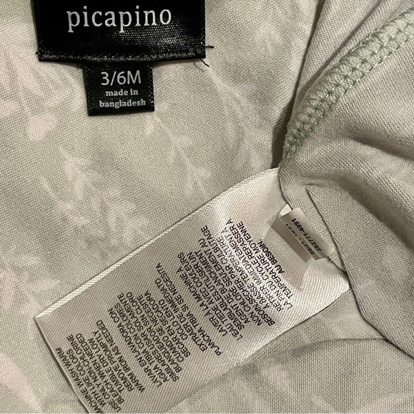 Two Piece Floral Baby Dress with Jean Jacket from Picapino 3-6 Months - Picture 5 of 7